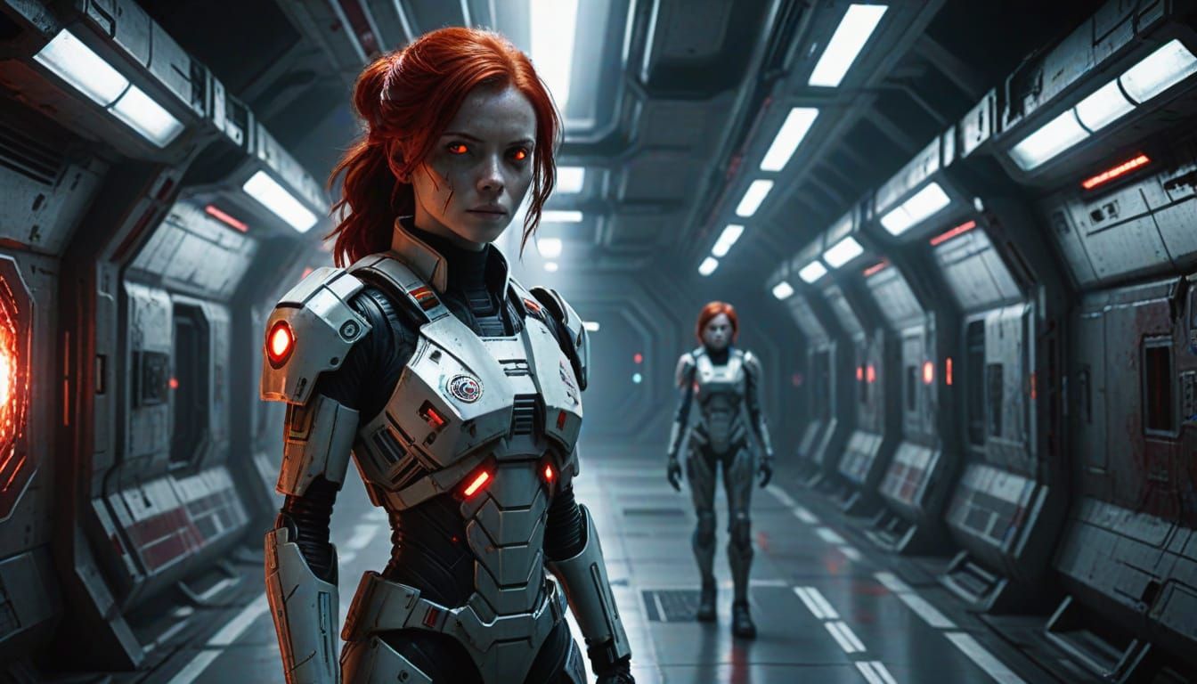 Rogue Engineer Unveiled in Cyberpunk Space Station