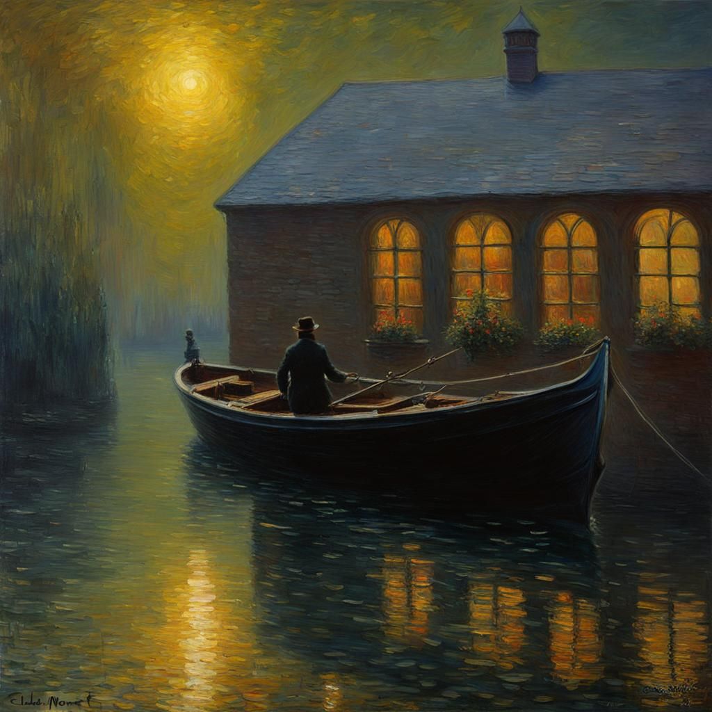 Impressionistic Seascape Painting with Volumetric Lighting