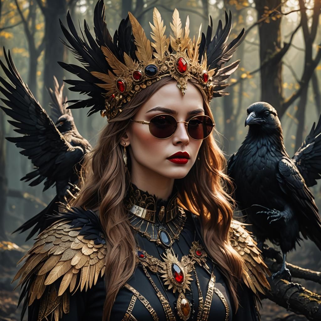 slavic girl with red lips with thick straight light brown ha...