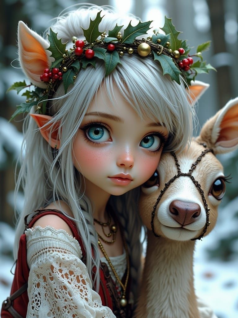 Magical Christmas Pixie in Winter Wonderland