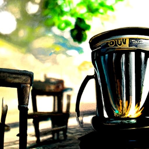 Coffee Cup in Van Gogh Style, 8K Resolution