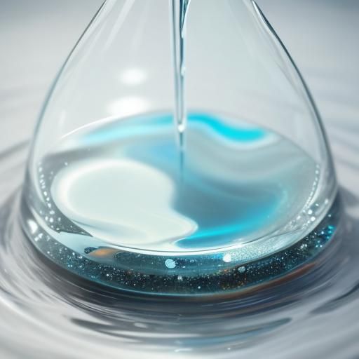 Surreal Hourglass with Dripping Water in Dreamlike Digital A...