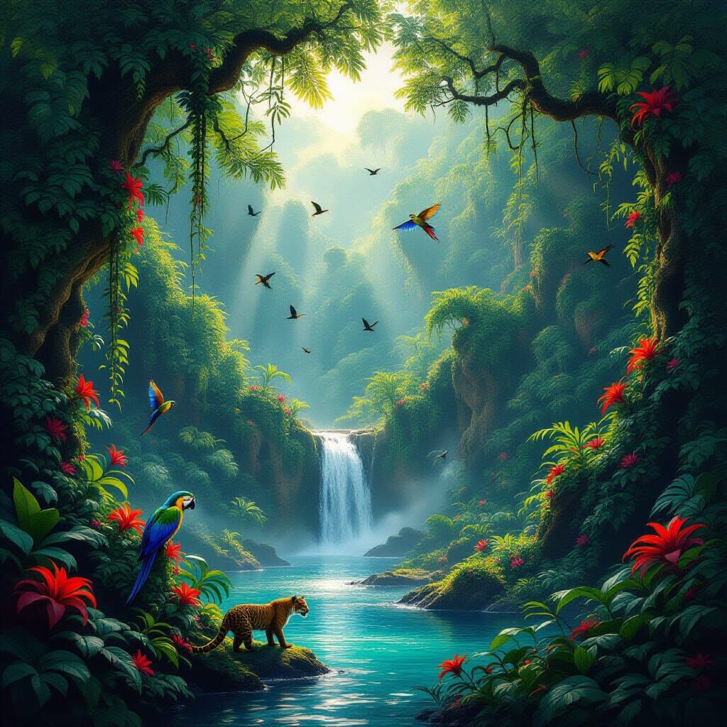 Epic Amazonian Landscape with Exotic Wildlife