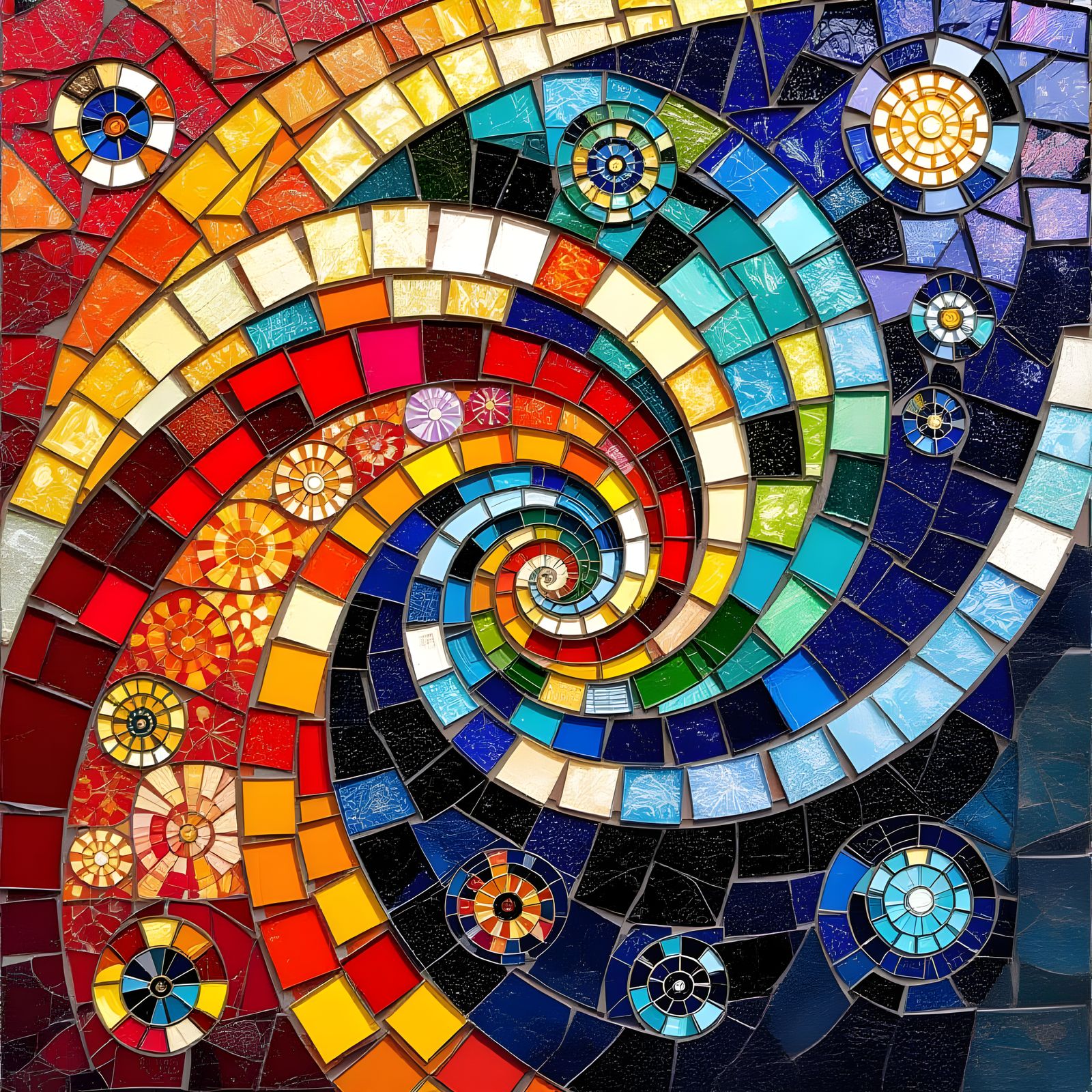 Intricate Mosaic Art Piece