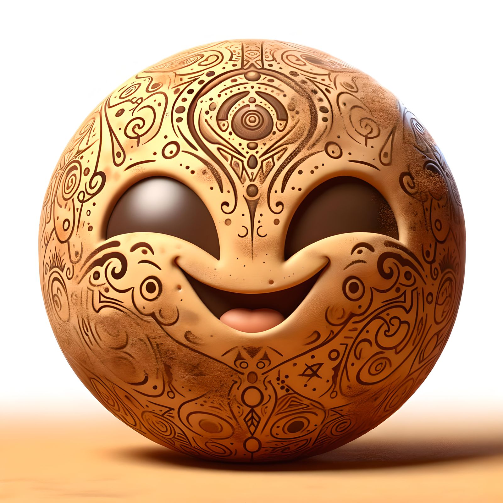 Jovial Desert Planet Covered in Tattoos: CGI Cartoon