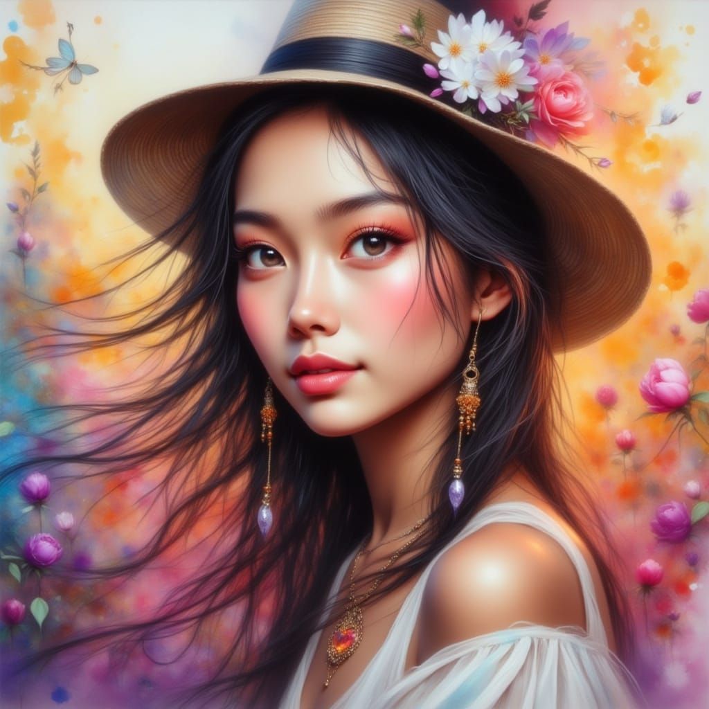 Ethereal Asian Princess in a Jungle Paradise