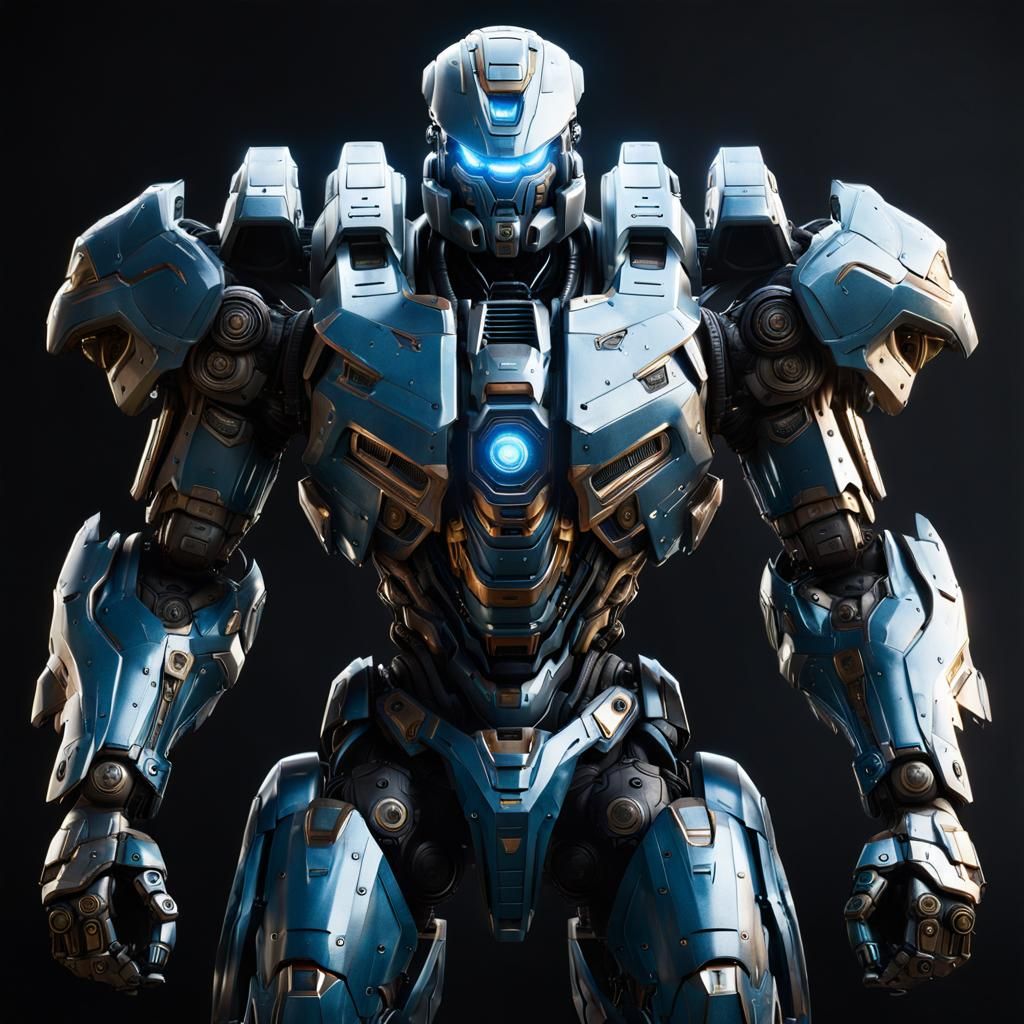 Hyperrealistic Extraterrestrial Assault Armor Mecha Portrait