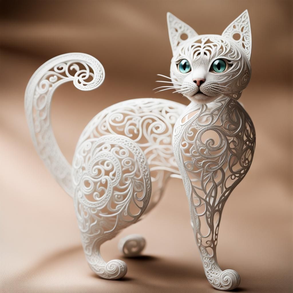 Lace Cat: A Delicate Photographic Masterpiece