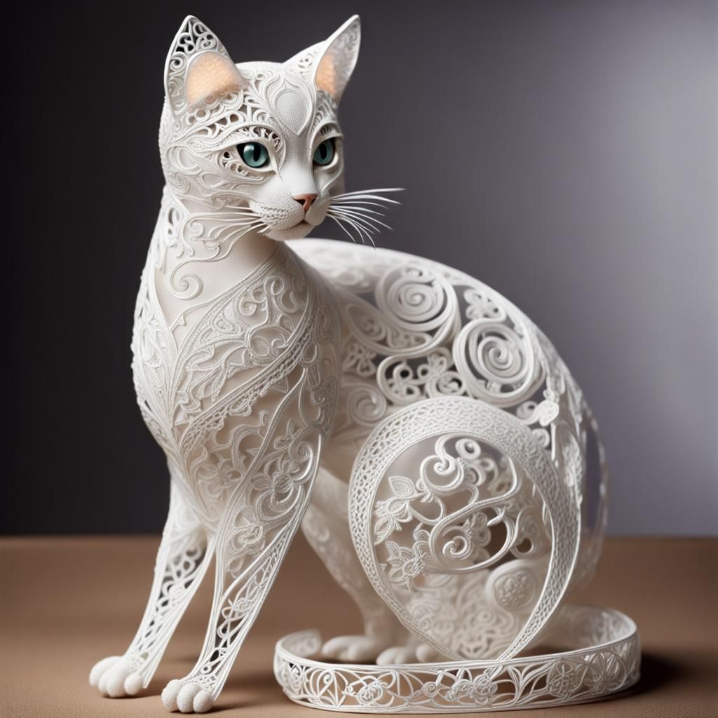 Lace Cat: A Delicate Photographic Masterpiece