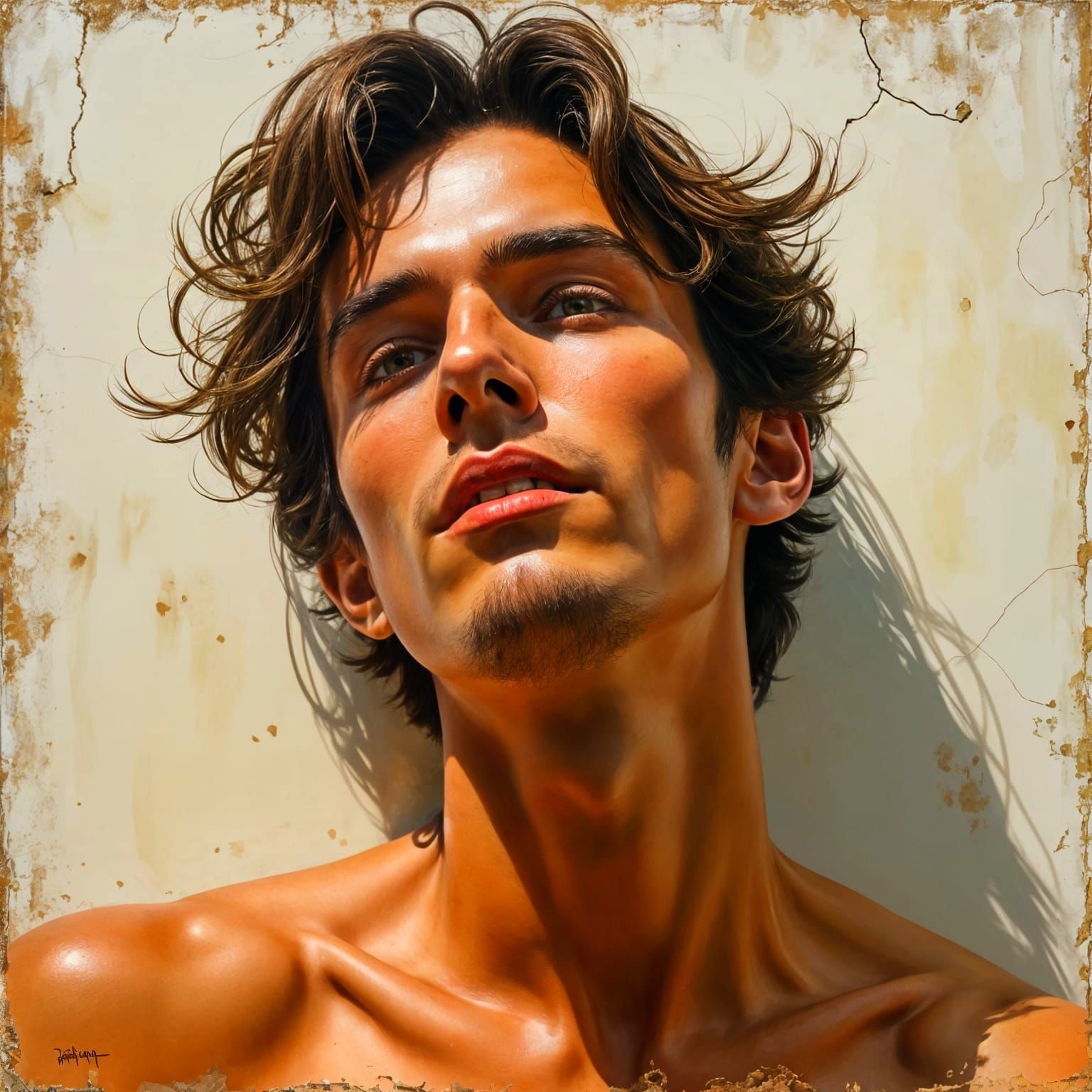 Handsome Man Portrait with Radiant Skin