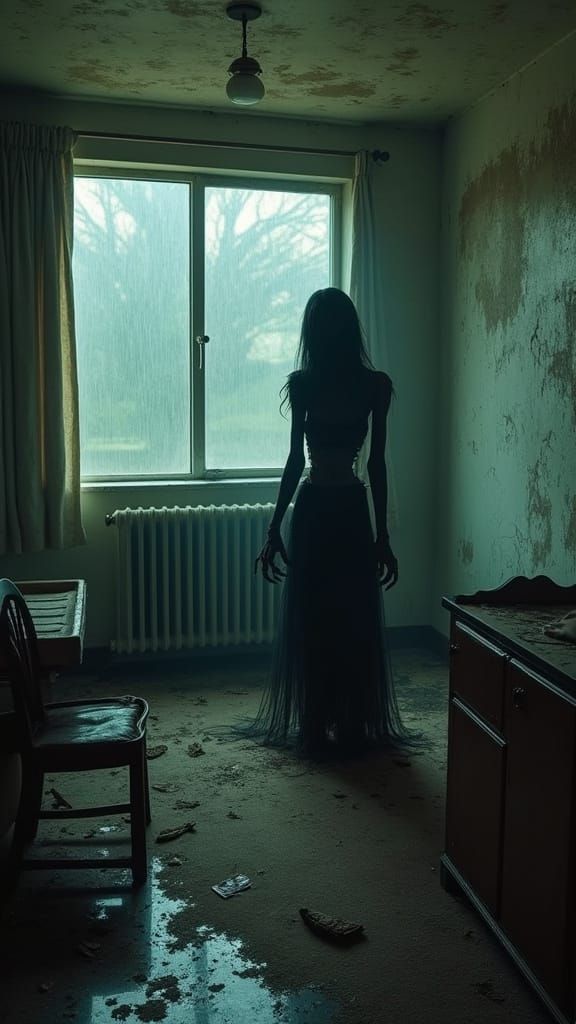 Dilapidated Motel Room in Abandoned Style