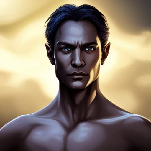 Evil Elf Portrait in Supernatural Romance Style