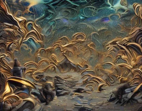 Mythical Japanese Illusion Panel Art Fusion