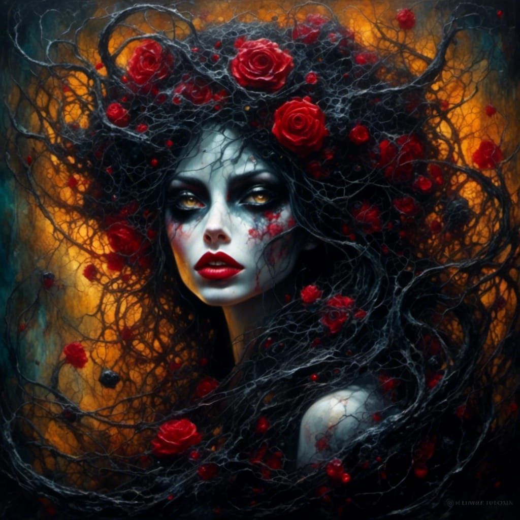 Eerie Abstract Figures in Fever Dreamscape