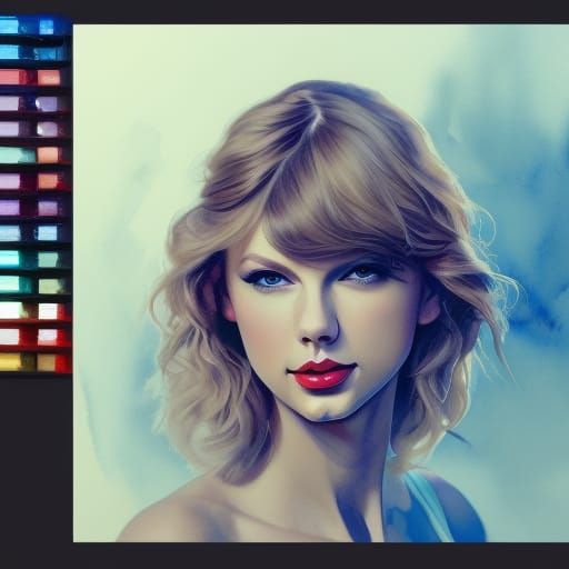 Watercolor Portrait with Dynamic Lighting