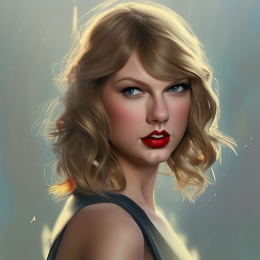 Taylor Swift Watercolor Portrait in 8k Resolution