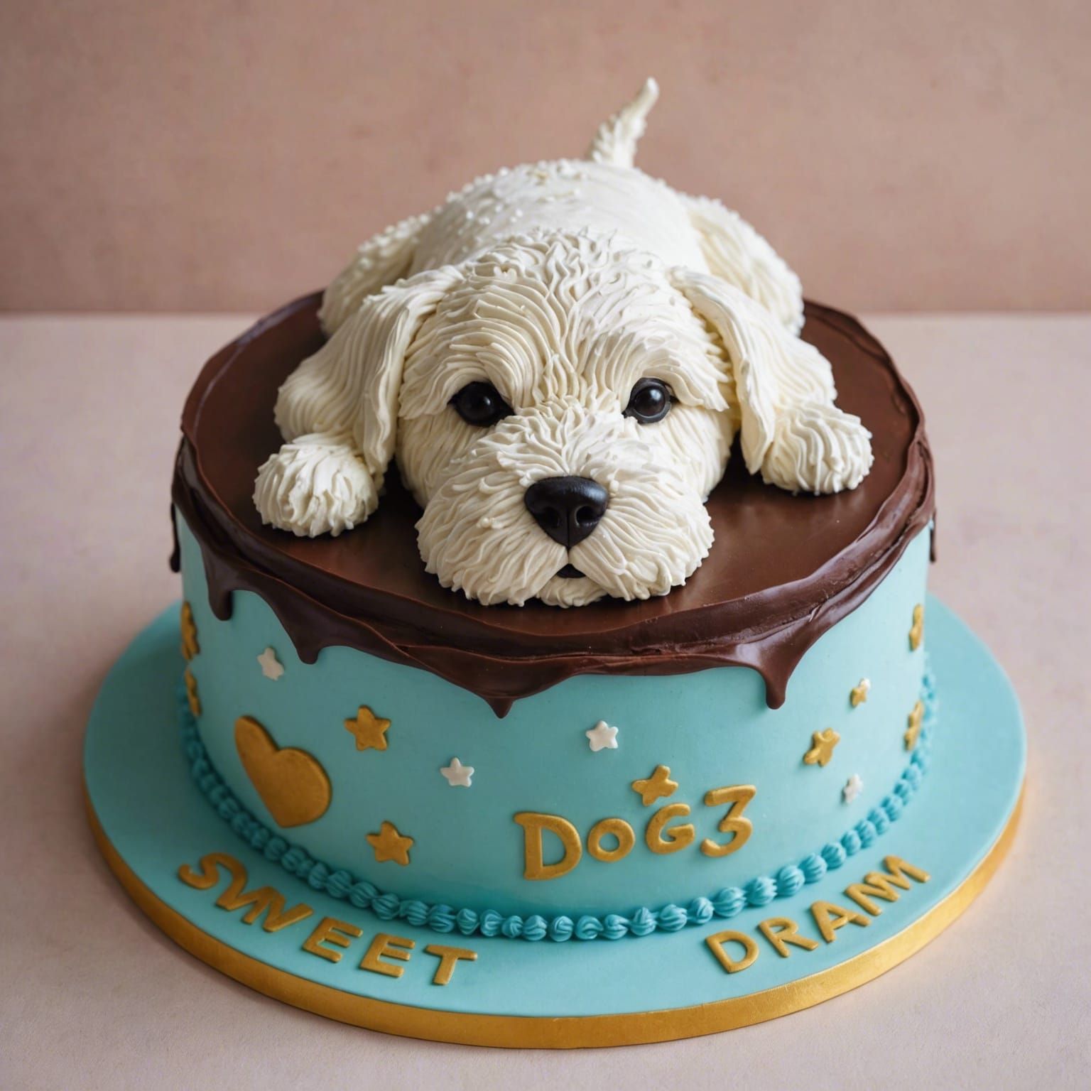 Sweet Dream Cake with Paste Dog
