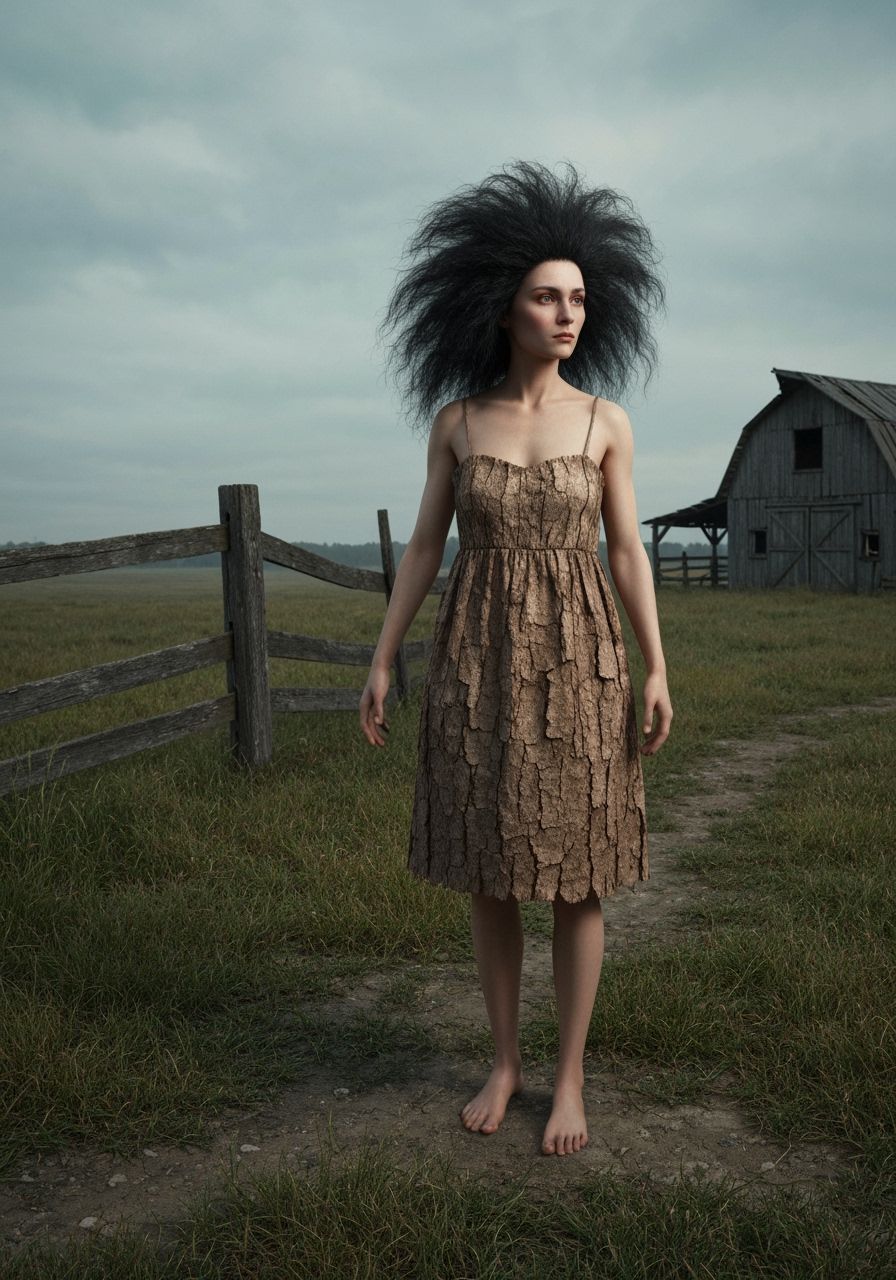 Hyperrealistic Hermaphrodite in Silver Nitrate Style