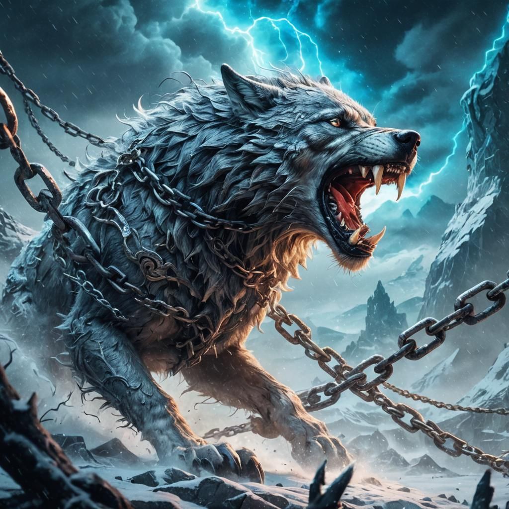 Fenrir: Powerful Wolf Bound by Magic Chain