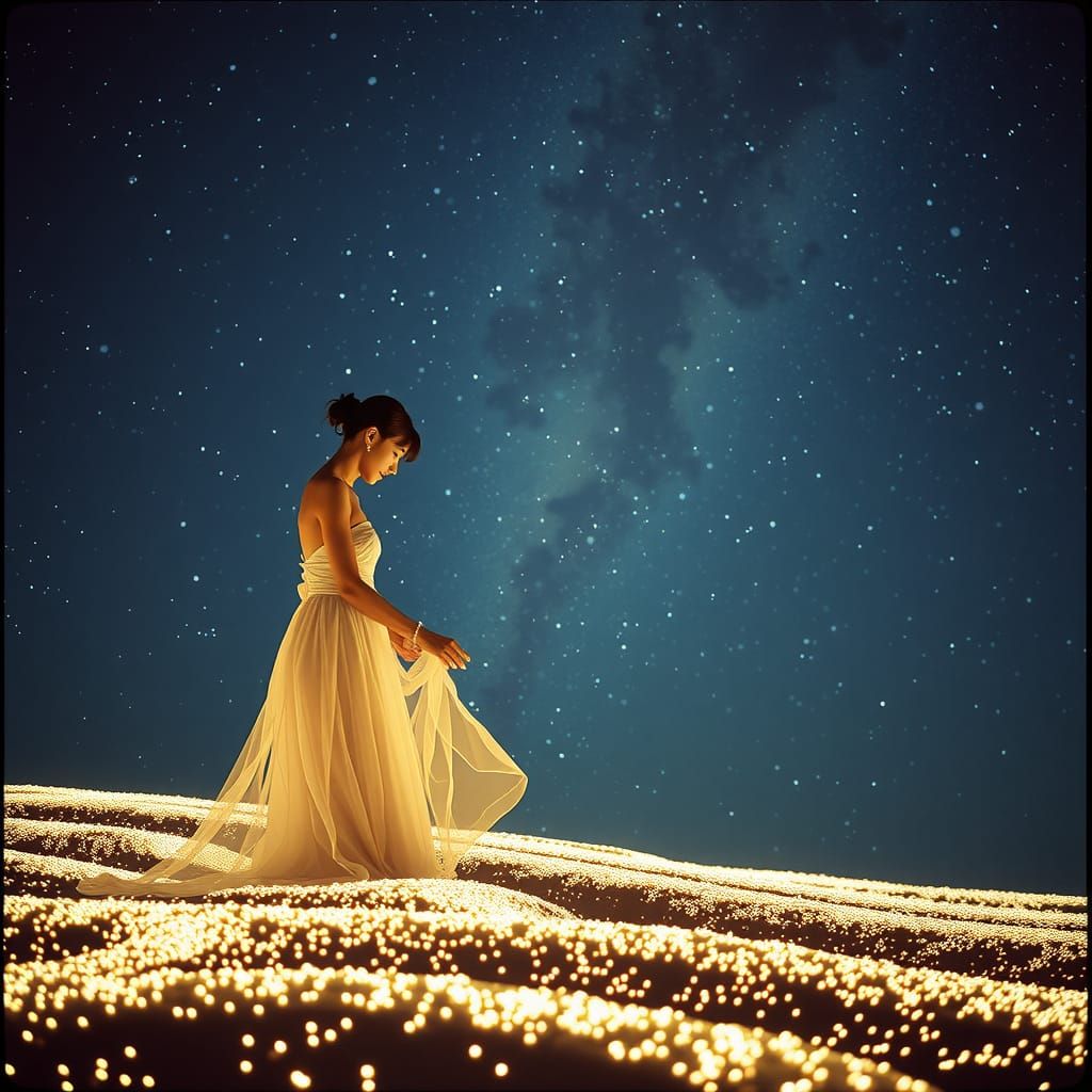 Celestial Groomer Arranges Stars in Zen Garden