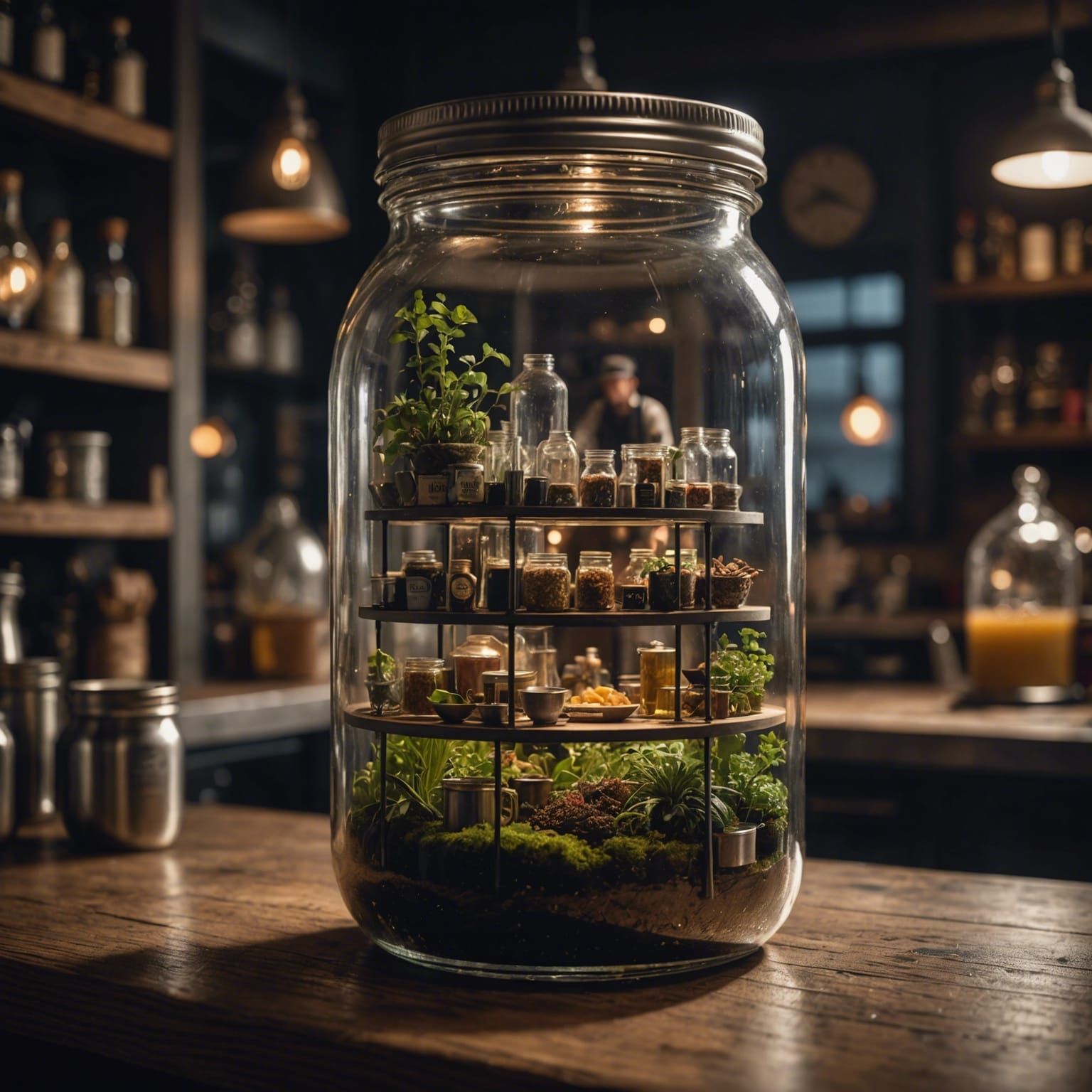 Intricate Jars Within a Jar: Hyperrealistic Still Life