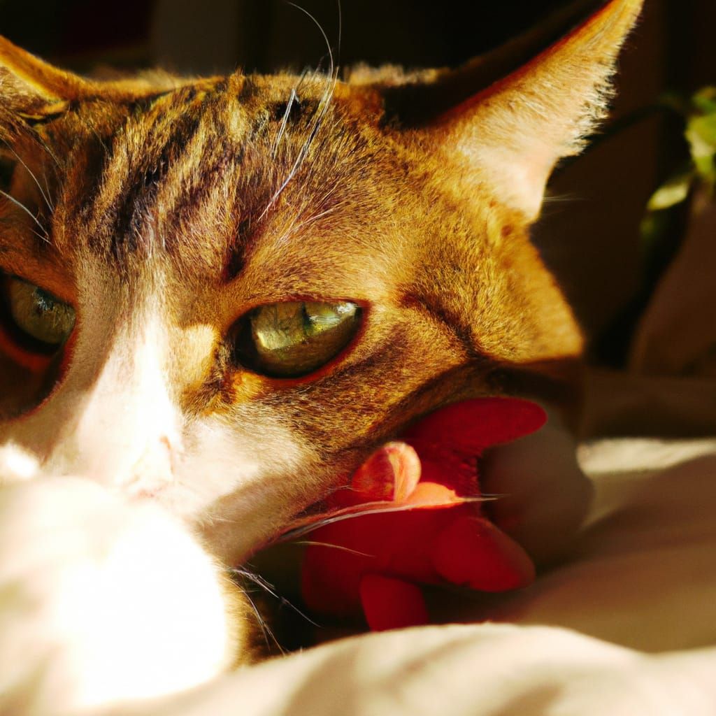 Cat in Dinosaur Costume Sunbathing in Room