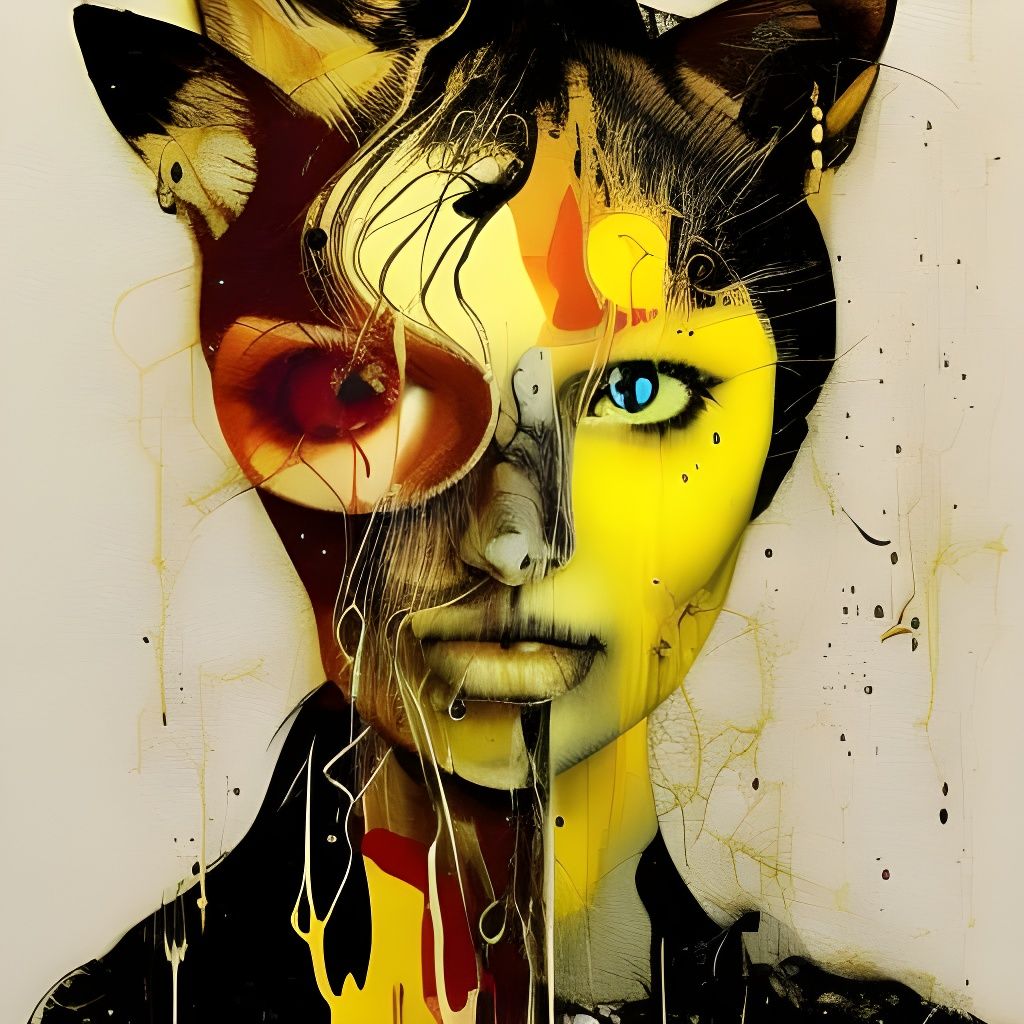 Judgmental Cat: Double Exposure in McKean Style