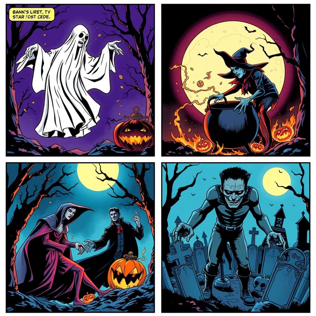 Halloween story board.