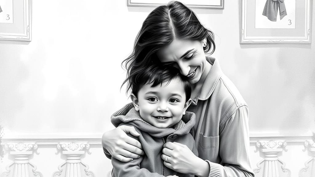 A Compassionate Parent Guides Their Child with Patience and ...