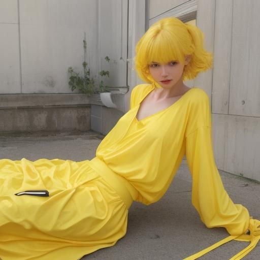 Simple Yellow Field: An AI Creation