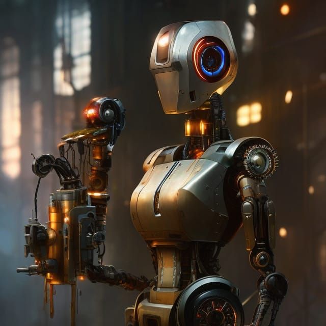 Victorian Robot Detectives in Biomechanical Factory