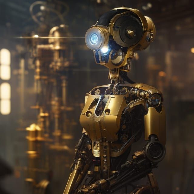 Victorian Robot Detectives in Biomechanical Style