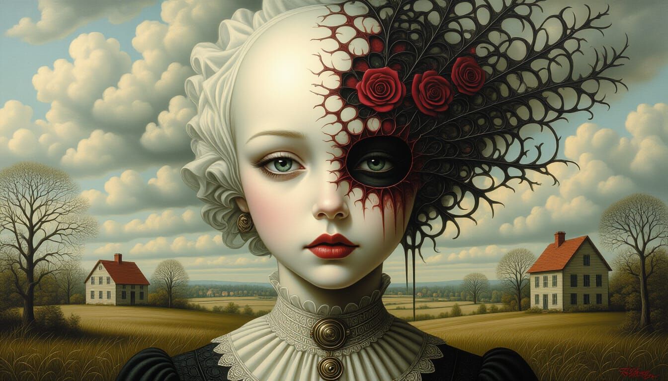 Visceral Horror Art with Intricate Detail