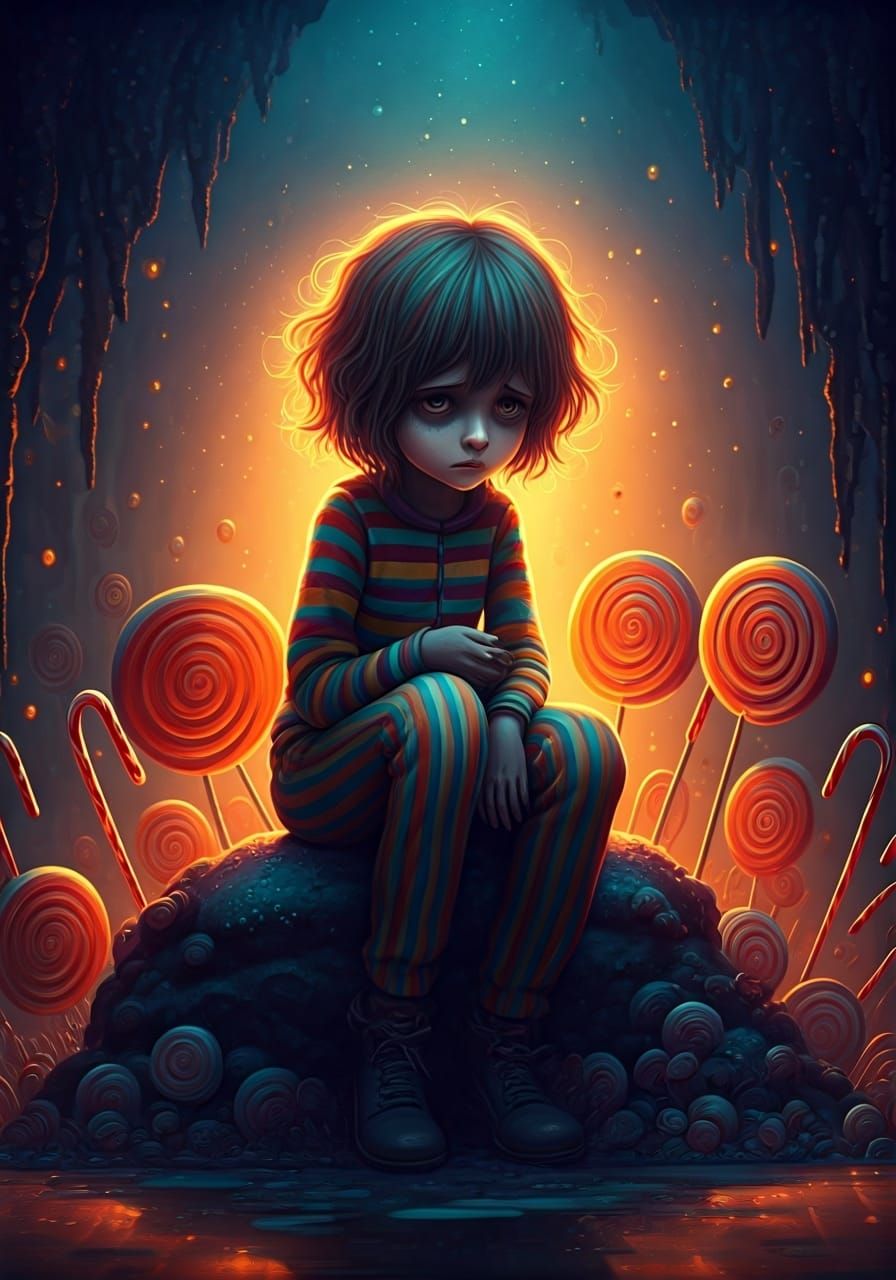 Child's Dreams in a Hyperrealistic Digital Illustration