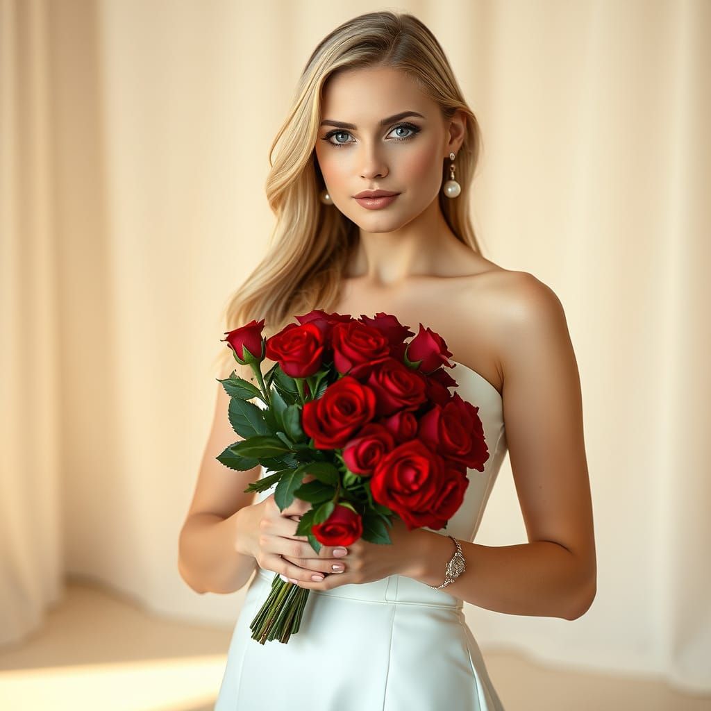 Hyperrealistic 35mm Film Portrait of a Young European Woman ...