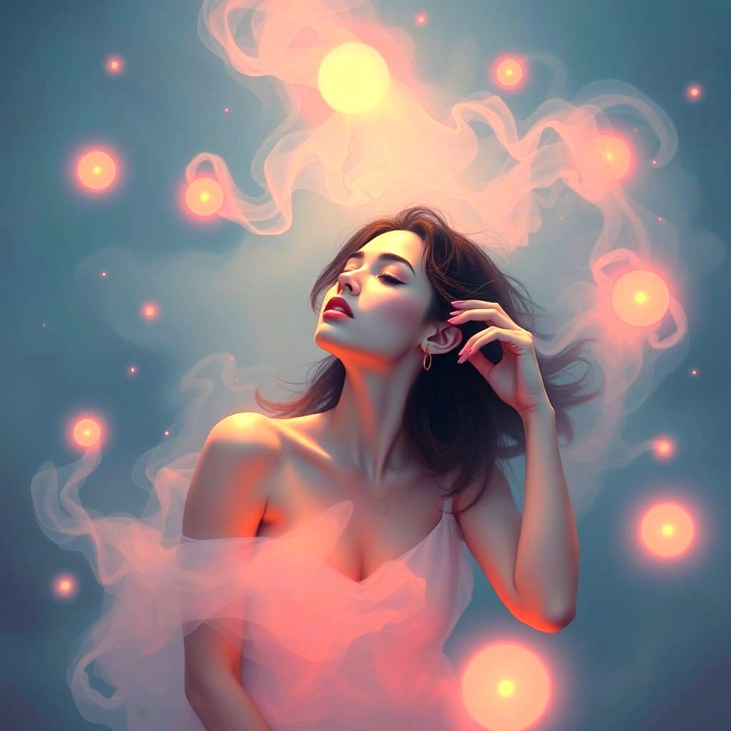 Woman Lost in Thoughtful Introspection