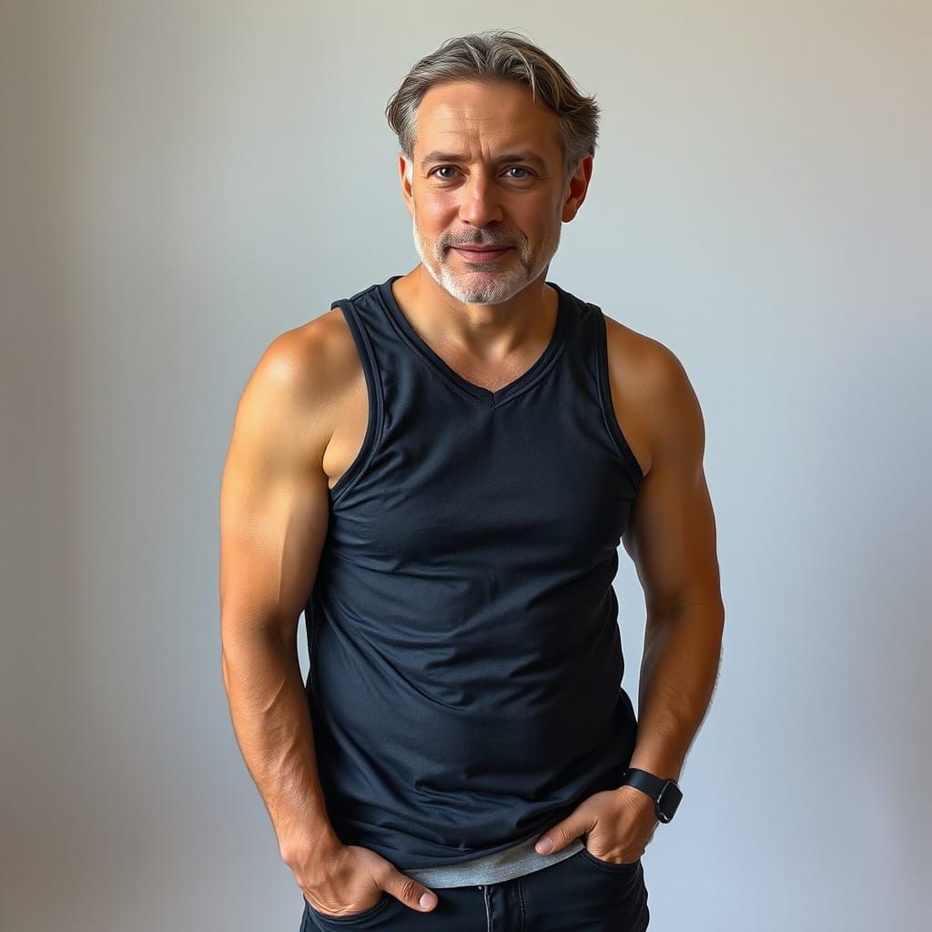 Photorealistic Portrait of a Person in Studio Setting