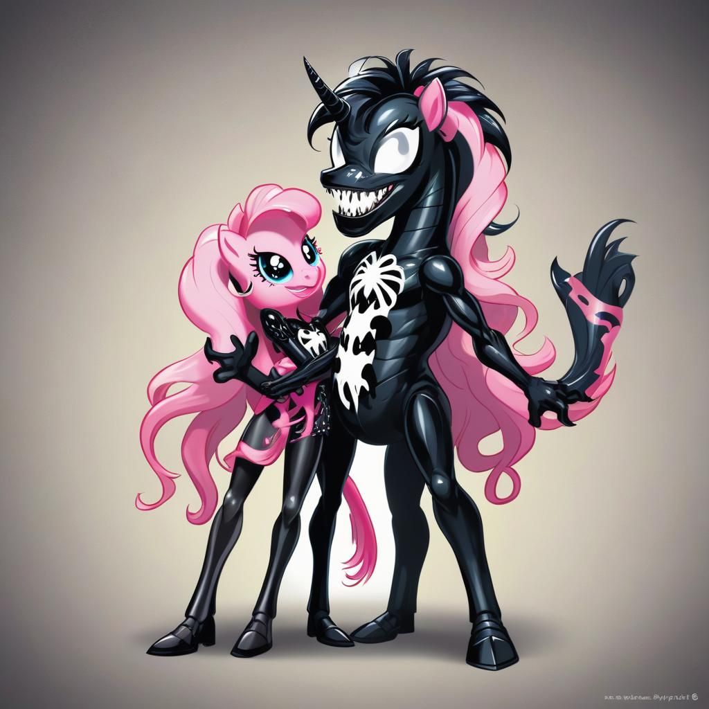 Venom Symbiote Transforms My Little Pony Pinkie Pie