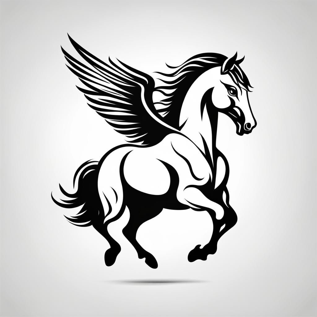 vector logo pegasus