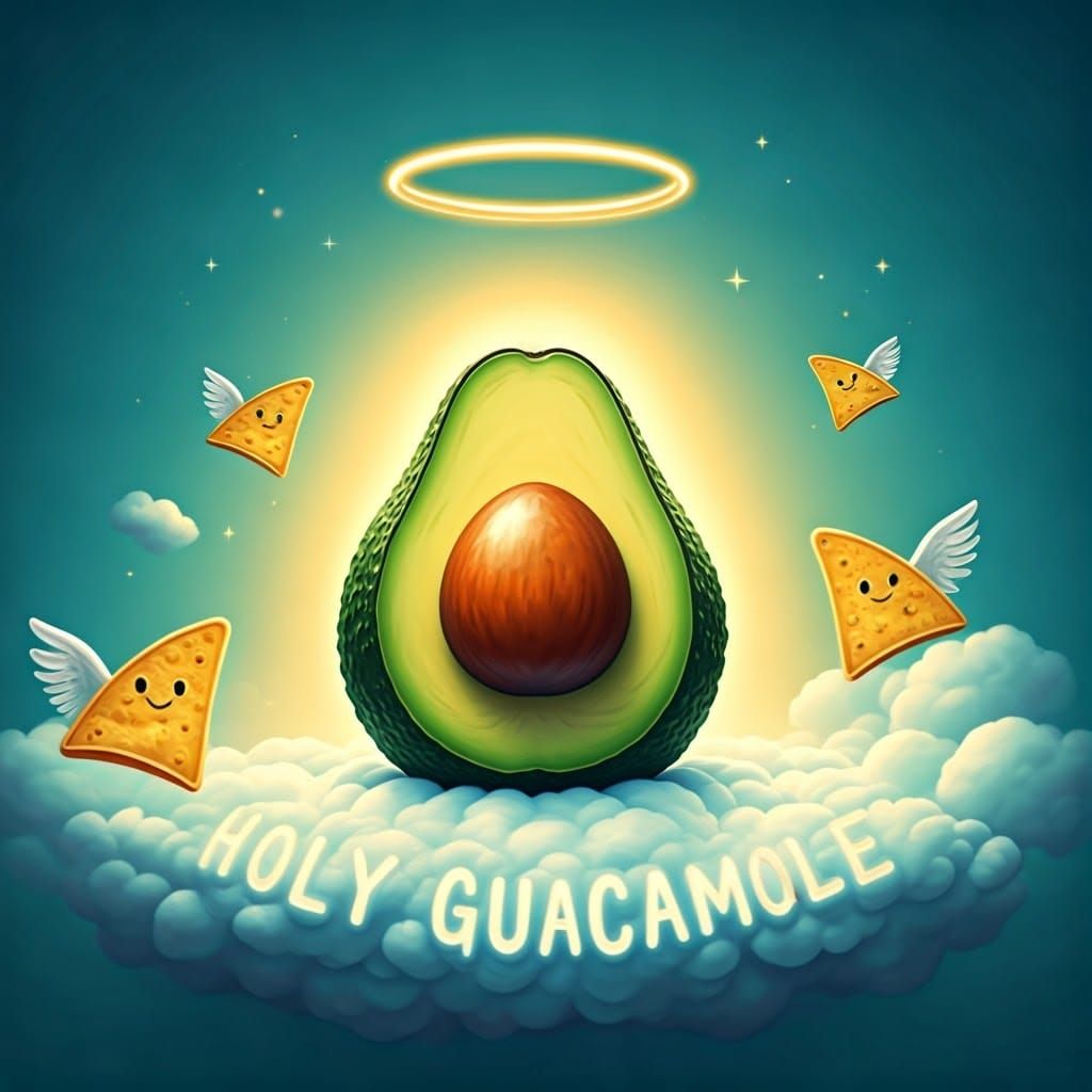 Holy Guacamole: Whimsical Digital Art in Guweiz Style
