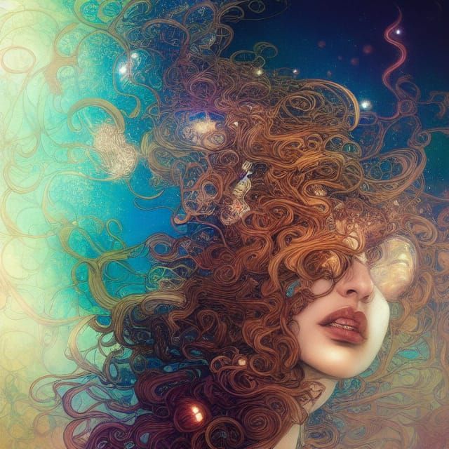 Galactic Scientist Portrait in Artgerm Style