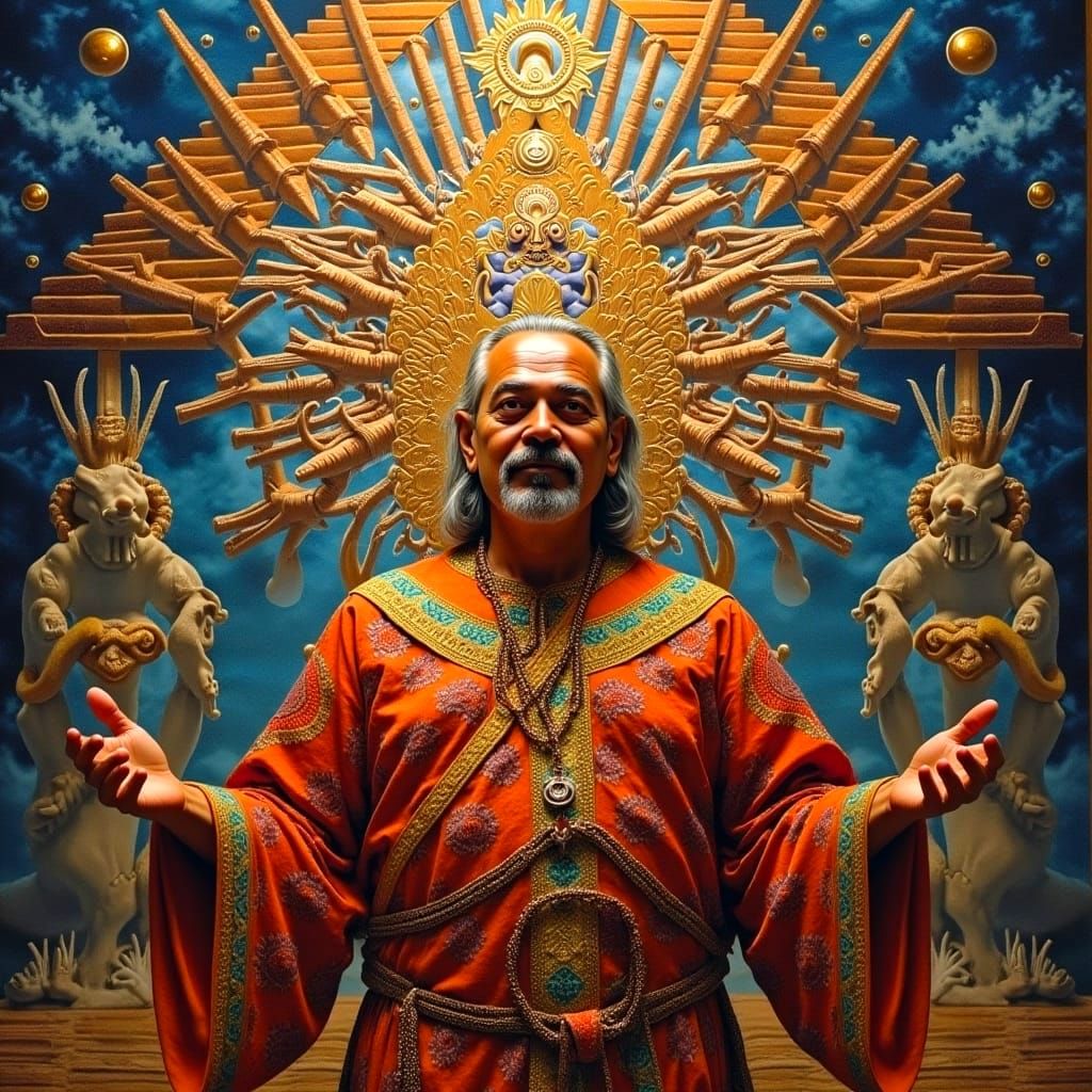 Anunnaki Overlord Portrait in Surrealist Style