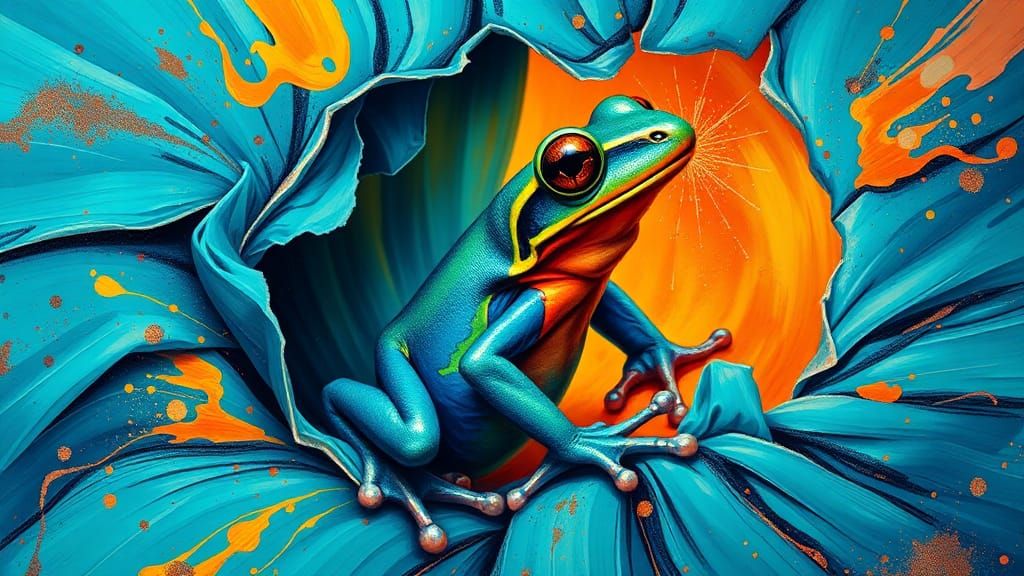 Poison Dart Frog Emerges from Dimensional Rift