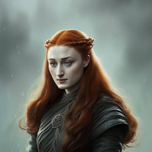 Sansa Stark Portrait in Art Nouveau Style