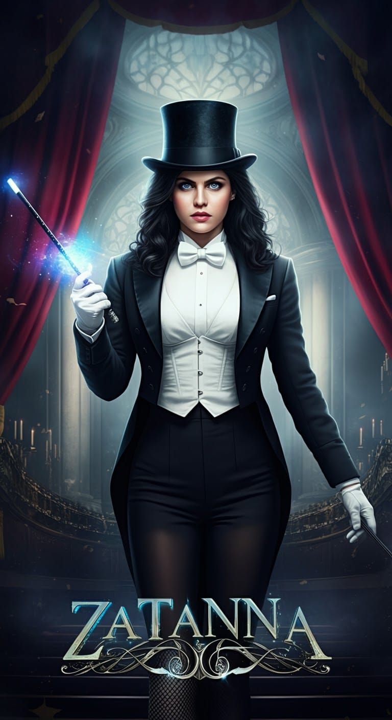 Ethereal Sorceress: Modern Zatanna in Gothic Splendor