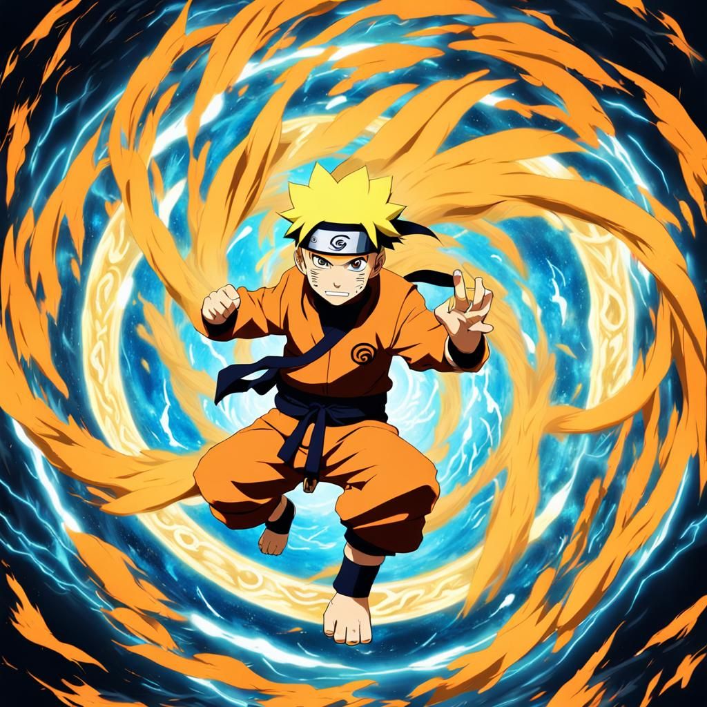 Naruto Uzumaki Nine Tailed Chakra Form Manga Scan