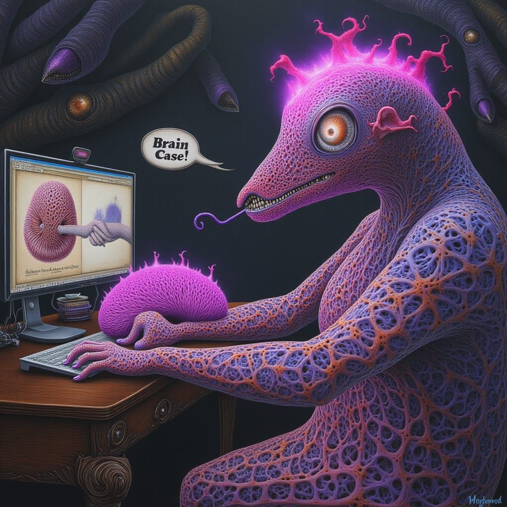 Steampunk Vulture Doctor Telemedicine with Zombie