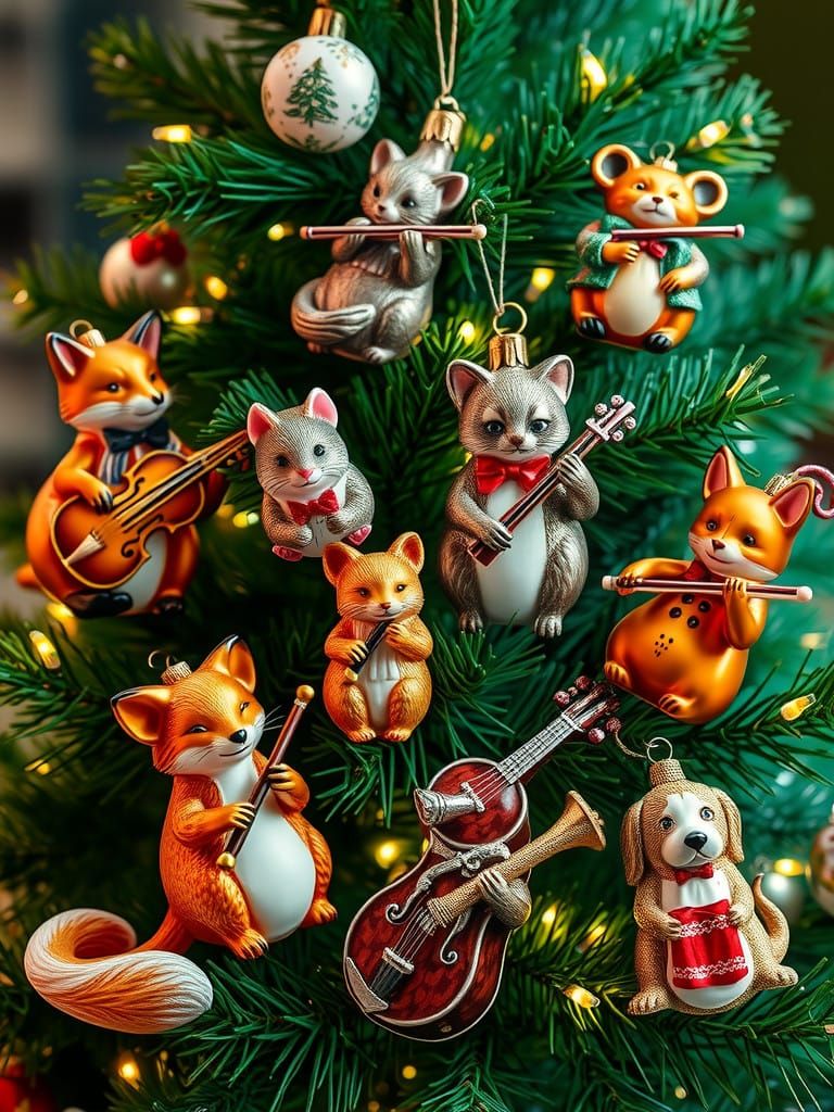 Whimsical Christmas Tree Comes to Life with Glass Baubles in...