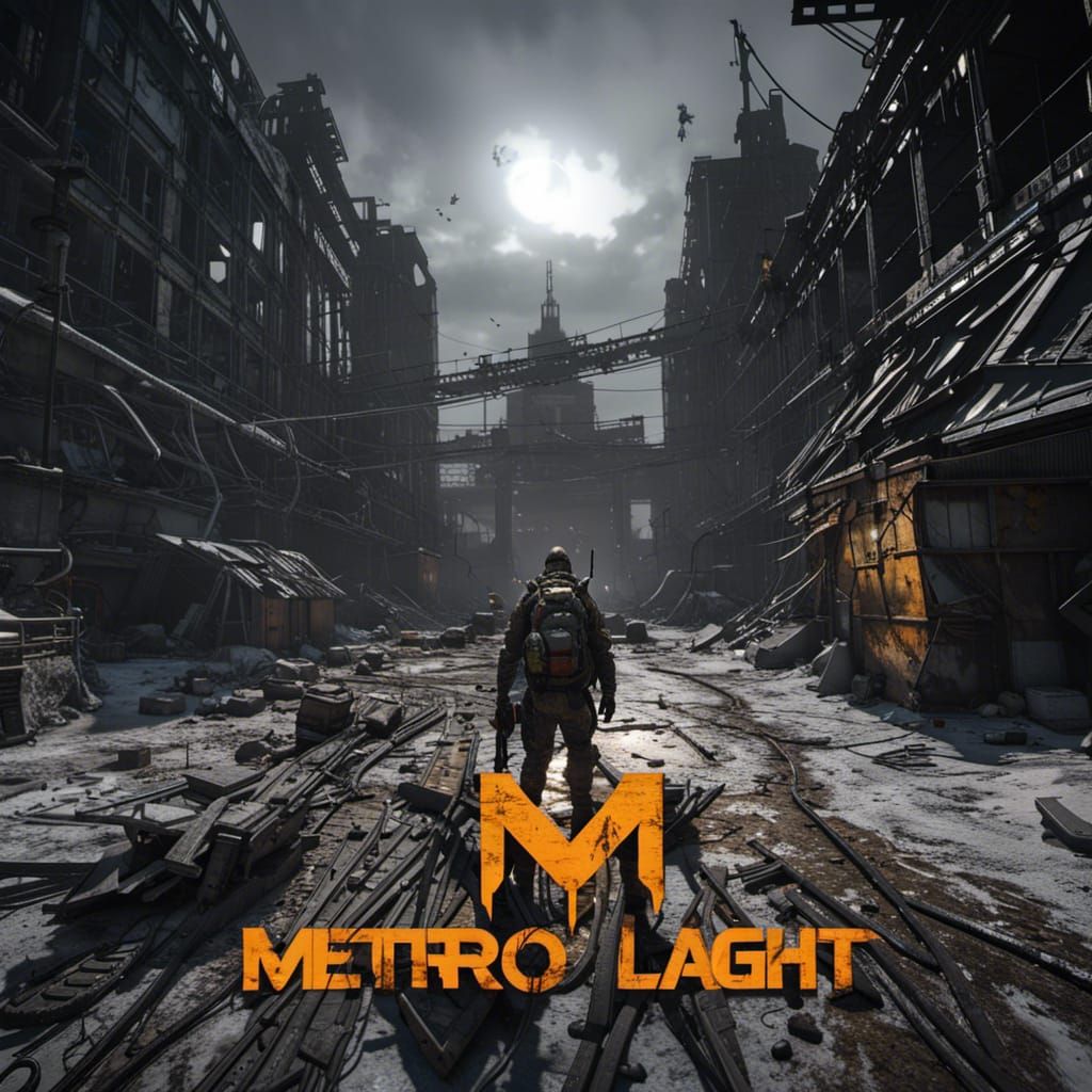 Metro Last Light Game Logo in 3D Cinematic Style