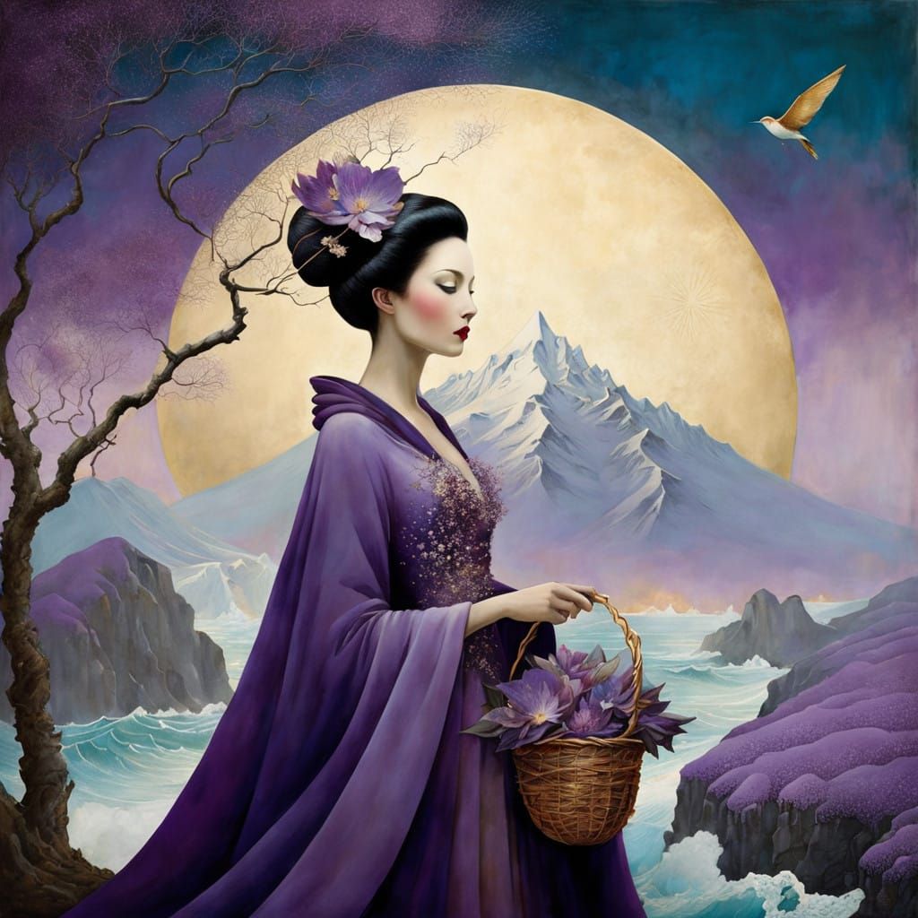 Fantastical Honolulu Winter Wonderland in Vibrant Purple